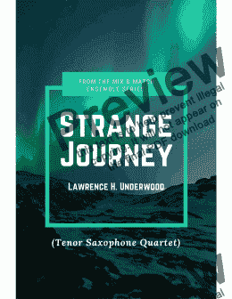 page one of Strange Journey for Tenor Sax