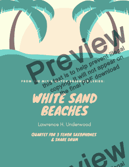 page one of White Sand Beaches for Tenor Saxophone