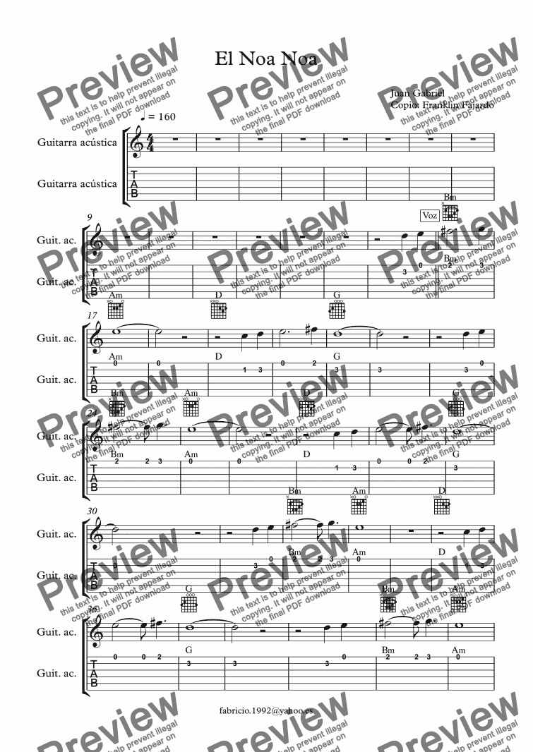 El Noa Noa Download Sheet Music Pdf File