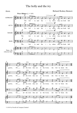 page one of The Holly And The Ivy (SATB Choir)