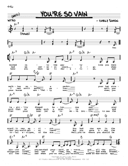 page one of You're So Vain (Real Book – Melody, Lyrics & Chords)