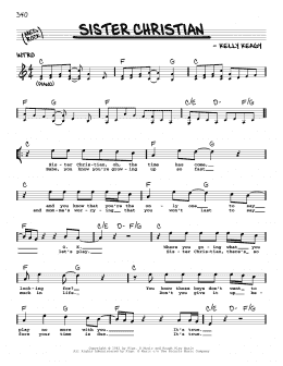 page one of Sister Christian (Real Book – Melody, Lyrics & Chords)