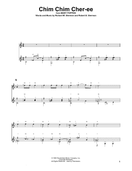 page one of Chim Chim Cher-ee (from Mary Poppins) (Solo Guitar)