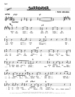 page one of Surrender (Real Book – Melody, Lyrics & Chords)