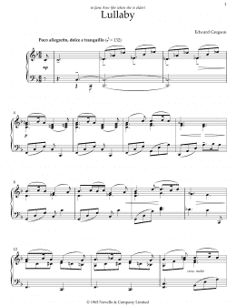 page one of Lullaby (Piano Solo)