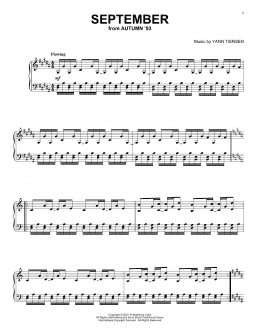 page one of September (Piano Solo)