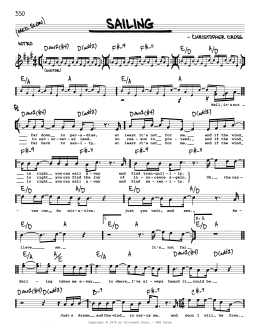 page one of Sailing (Real Book – Melody, Lyrics & Chords)