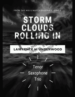 page one of Storm Clouds Rolling In for Tenor Saxophone