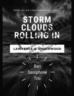 page one of Storm Clouds Rolling In for Baritone Saxophone