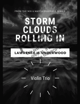 page one of Storm Clouds Rolling In for Violin