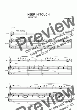page one of Keep in Touch (flute)
