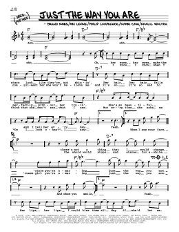 page one of Just The Way You Are (Real Book – Melody, Lyrics & Chords)