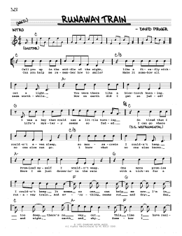 page one of Runaway Train (Real Book – Melody, Lyrics & Chords)