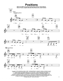 page one of positions (Ukulele)