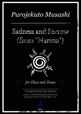 page one of Sadness and Sorrow from "Naruto" for Flute and Piano