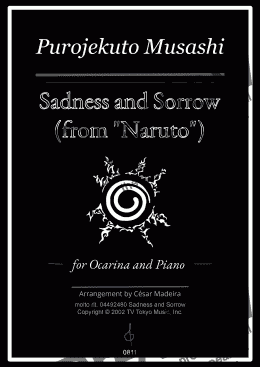 page one of Sadness and Sorrow (in Bb/g) from "Naruto" for Ocarina and Piano 