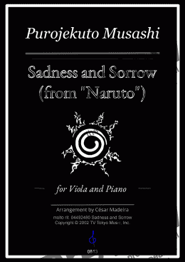 page one of Sadness and Sorrow from "Naruto" for Viola and Piano