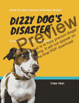 page one of Dizzy Dog's Disaster for Tuba