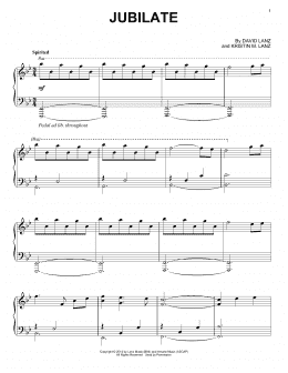 page one of Jubilate (Piano Solo)