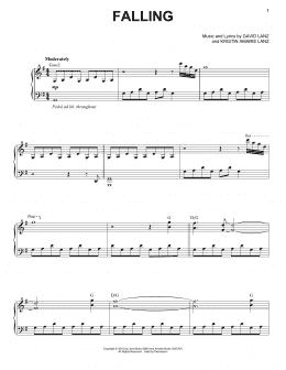 page one of Falling (Piano Solo)