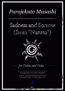 page one of Sadness and Sorrow from "Naruto" for Violin and Viola