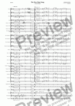 page one of The Skye Boat Song - Concert Band