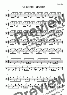 page one of 7/8 Grooves - Advanced