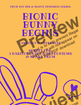 page one of Bionic Bunny Begins for Baritone/Euphonium