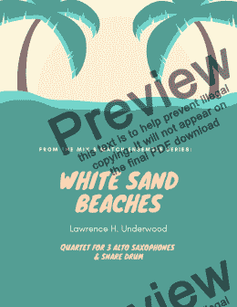 page one of White Sand Beaches for Alto Saxophone