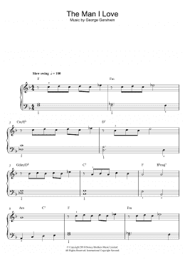 page one of The Man I Love (Easy Piano)