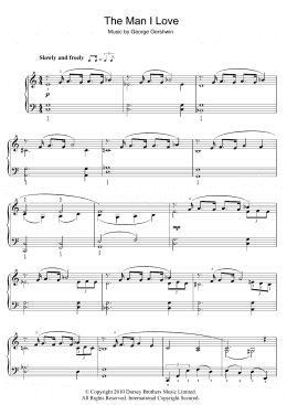 page one of The Man I Love (Easy Piano)