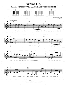 page one of Wake Up (from Julie and the Phantoms) (Super Easy Piano)