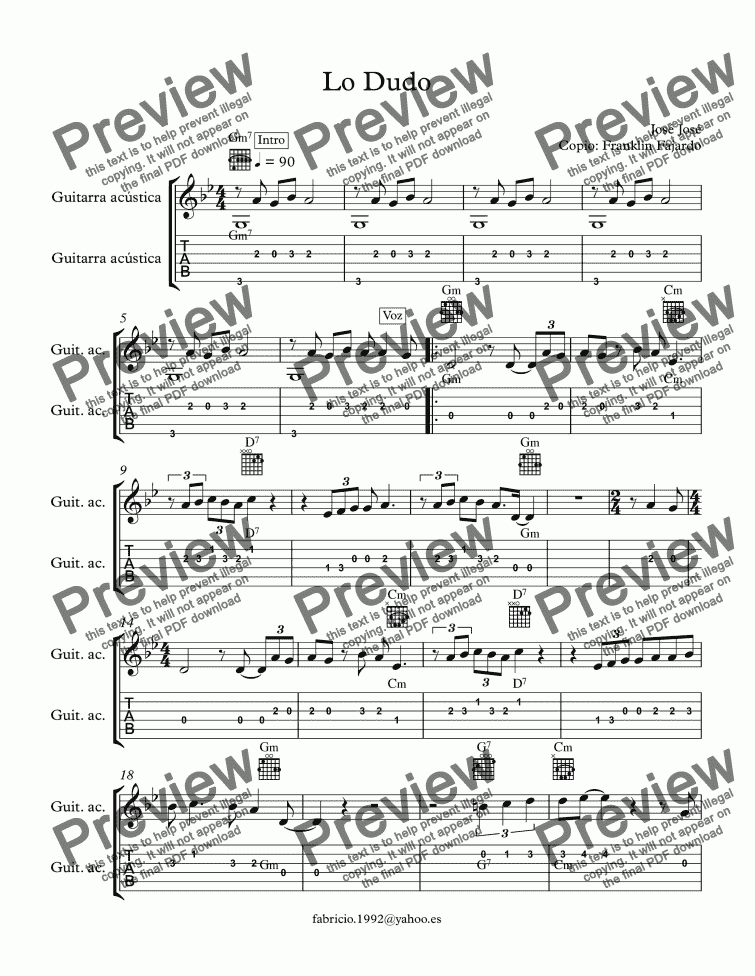 lo-dudo-download-sheet-music-pdf-file