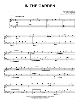 page one of In The Garden (Piano Solo)