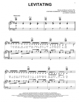 page one of Levitating (Piano, Vocal & Guitar Chords (Right-Hand Melody))