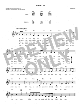 page one of Eliza Lee (Lead Sheet / Fake Book)