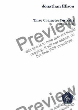 page one of Three Character Portraits