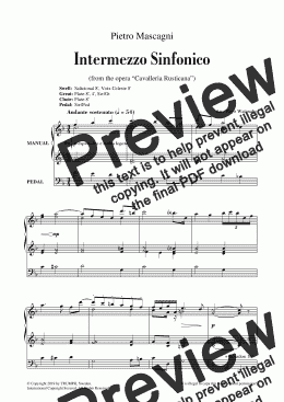 page one of Intermezzo sinfonico