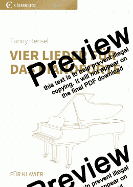 page one of Vier Lieder für das Pianoforte