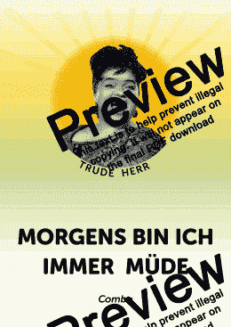 page one of Morgens bin ich immer müde