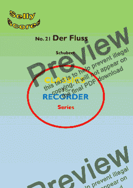 page one of CLASSICS FOR RECORDER SERIES 21 Der Fluss