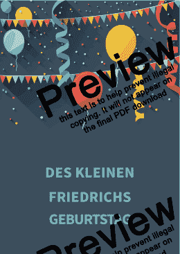 page one of Des kleinen Friedrichs Geburtstag