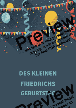 page one of Des kleinen Friedrichs Geburtstag