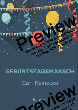 page one of Geburtstagsmarsch