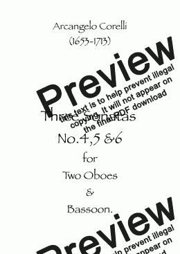 page one of Three Sonatas No.4,5 & 6