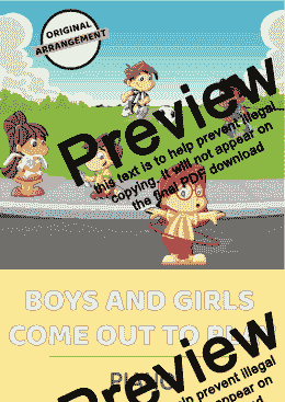 page one of Boys and Girls Come Out To Play