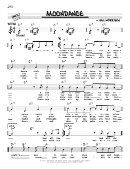 page one of Moondance (Real Book – Melody, Lyrics & Chords)