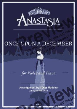 page one of Once Upon a December from Anastasia for Violin and Piano