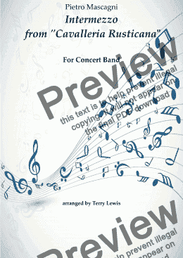 page one of Intermezzo from Cavalleria Rusticana -concertband Score and parts