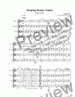 page one of Sleeping Beauty (waltz)